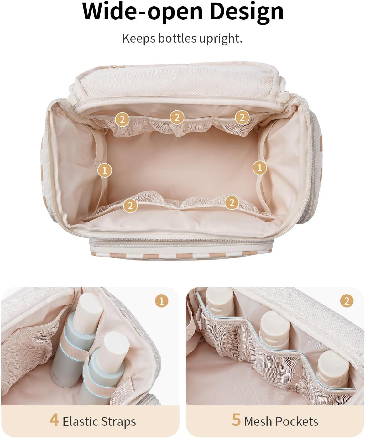 Hanging Travel Toiletry Bag for Women - Large Makeup Organizer with Multiple Pockets & Wet Pocket | Portable Bathroom Essentials