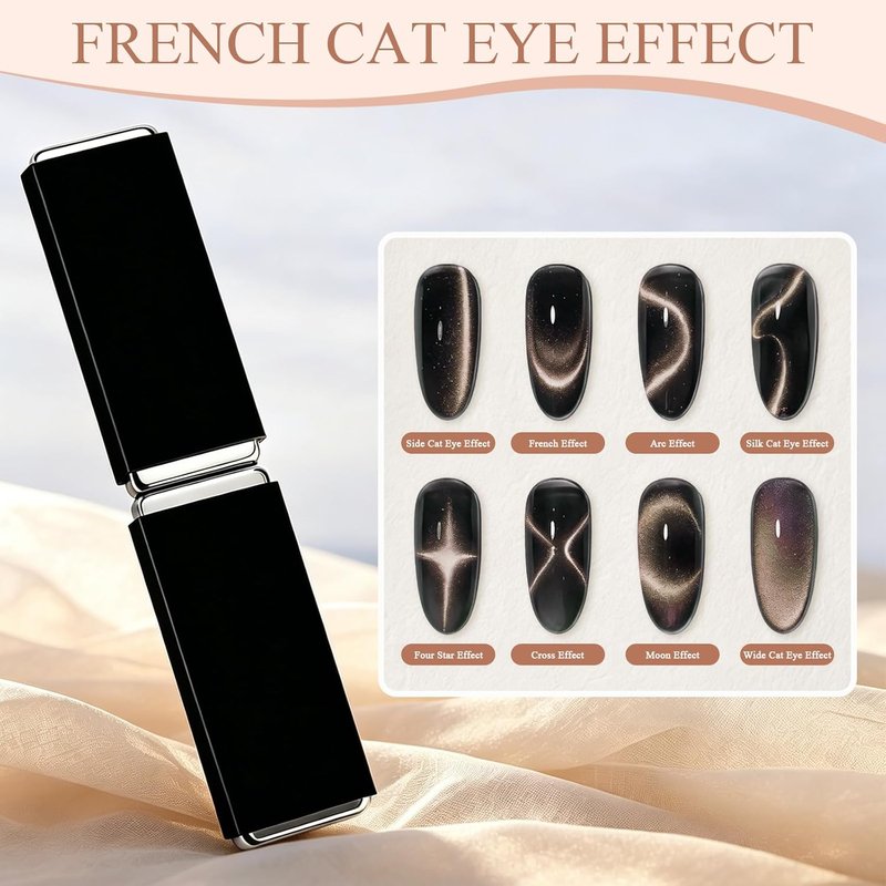 Ring Magnet for Nails - Cat Eye Gel Polish Tool Set for Instant 3-Second Effects | Neodymium Magnetic Nail Art