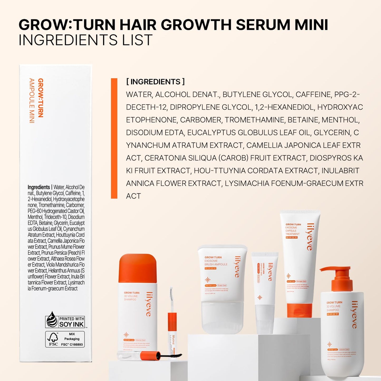 Lilyeve Hair Growth Serum - Revitalize & Thicken Hair with Heartleaf Exosomes | 1.01 fl. oz.