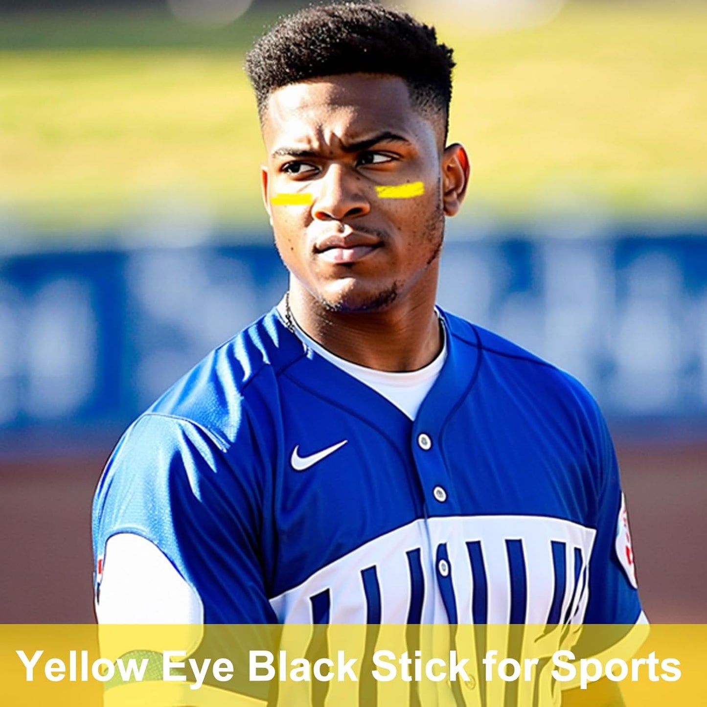Yellow Eye Black Stick - Waterproof Face Paint for Sports & Halloween | Ideal for Baseball, Softball, Football, Lacrosse
