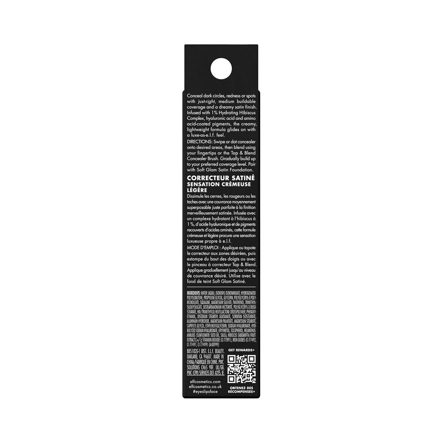 e.l.f. Soft Glam Satin Concealer - Medium Coverage for Blemishes & Under-Eye | Crease-Resistant, Vegan, 21 Light Neutral