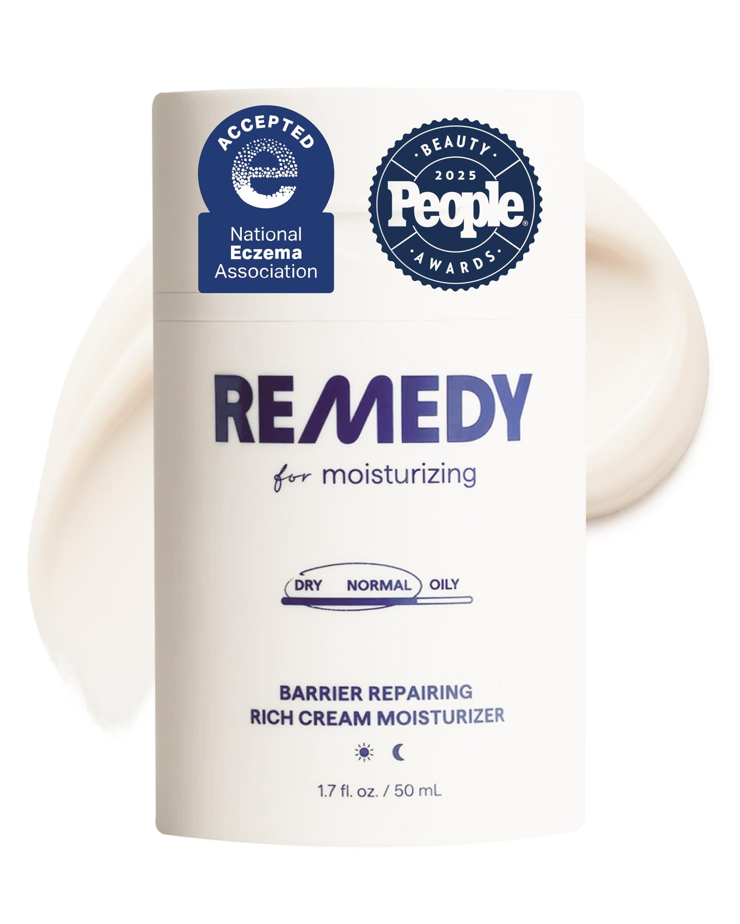 Remedy Rich Barrier Repairing Cream Face Moisturizer | Quadruple Ceramide Complex, Peptides and Squalane | Fragrance Free | Eczema Certified | Dry Sensitive Skin | By Dermatologist Dr Shah | 1.7 fl oz