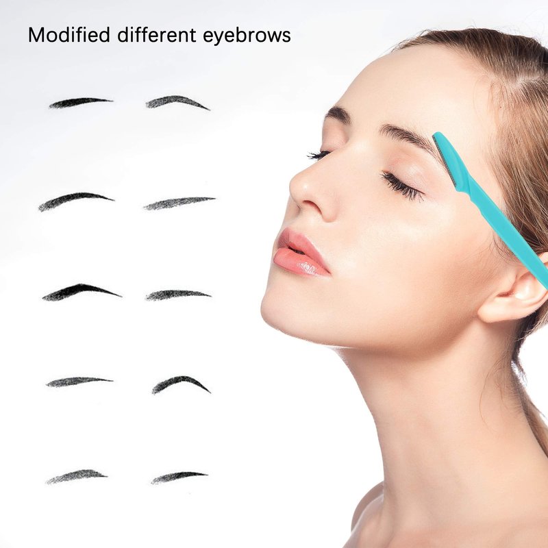 Eyebrow Razor 62 Pcs Multipurpose Exfoliating Dermaplaning Tool Trimming and Shaving Grooming for Face and Eyebrow Shaper for Women and Man Mooerca