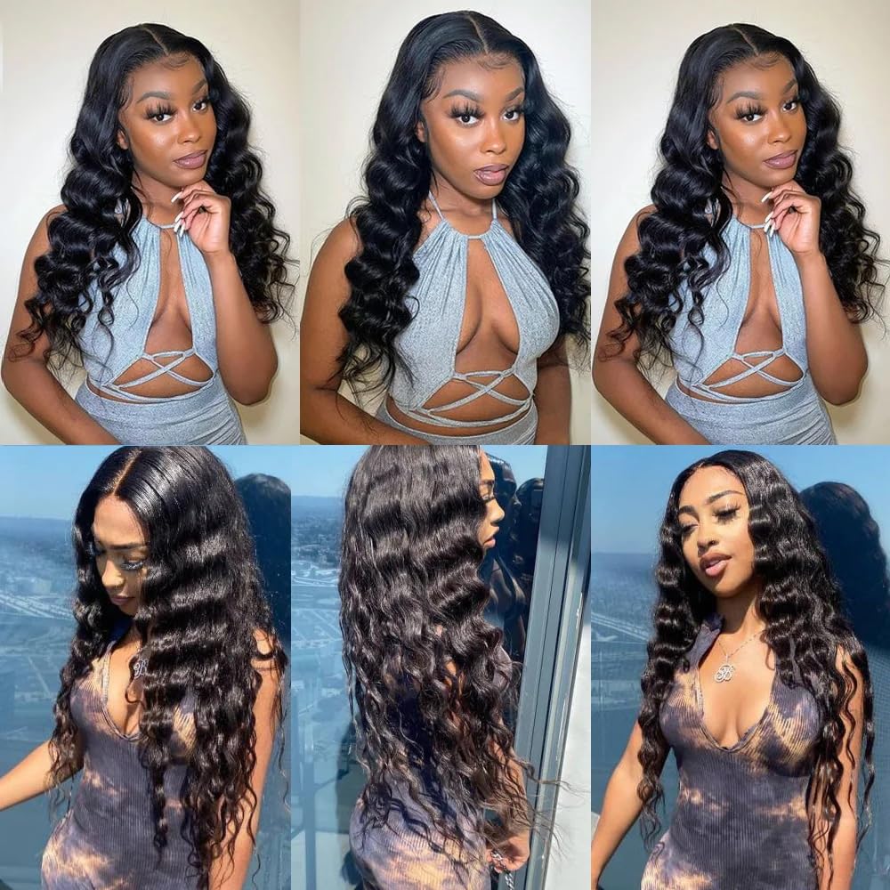 28 inch Deep Wave Bundles Human Hair #1B Deep Wave Bundles Wet and Wavy Bundle Natural Black Human Hair Bundle 50g