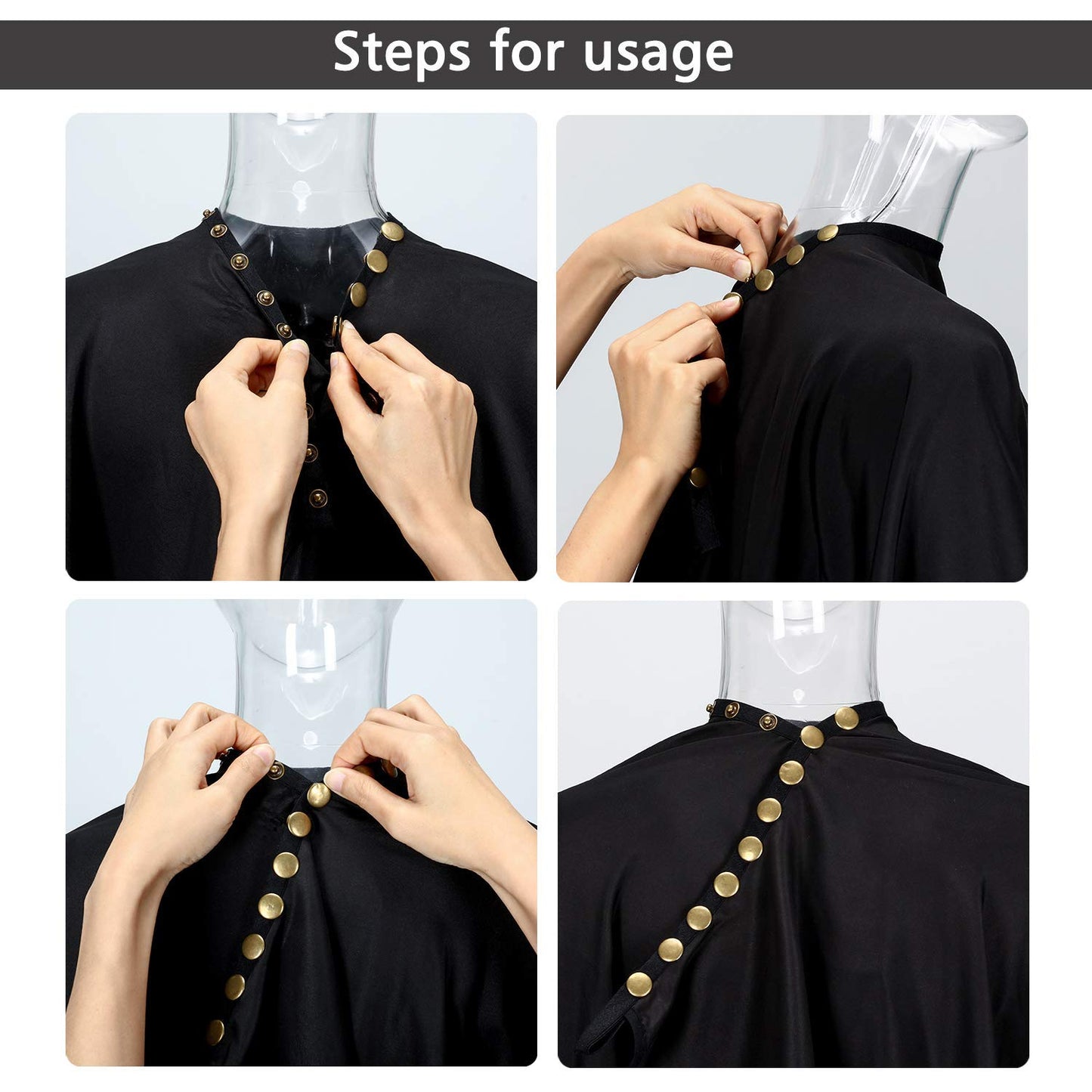 Oak Leaf Hair Cutting Capes, Water-resistant & Antistatic Salon Haircut Capes with Snap Closure for Styling, 57x67 Inches, Pack of 2