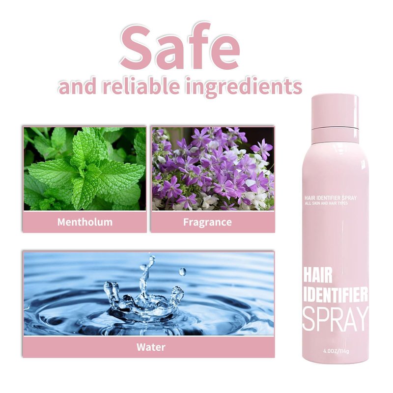 Hair Identifier Spray For Face Shaving Dermaplaning Woman Gifts Hair Removal Spray For All Skin Types， Hair Removal Cream Chest, Back, Legs & Under Arms（4 Oz）With Spatula