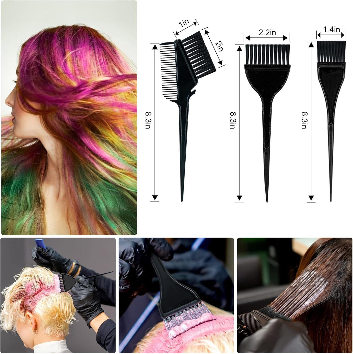 Xarchy Hair Bleach Kit - 10 Pc Professional Coloring Set with Dye Brush, Bowl & Earmuffs | Perfect for Salon Highlights