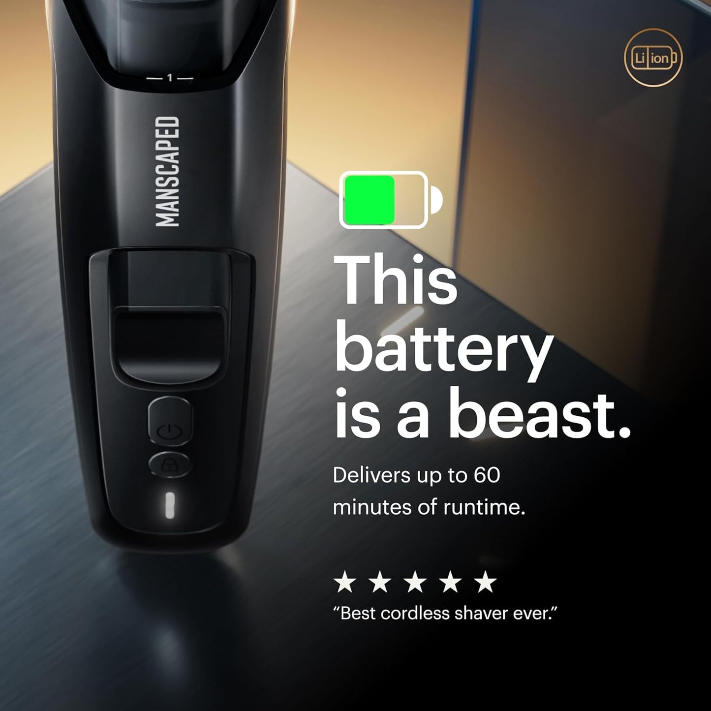 Beard Hedger® Plus - Men's Adjustable Beard & Mustache Trimmer with 14 Length Settings | Waterproof, USB-C Rechargeable