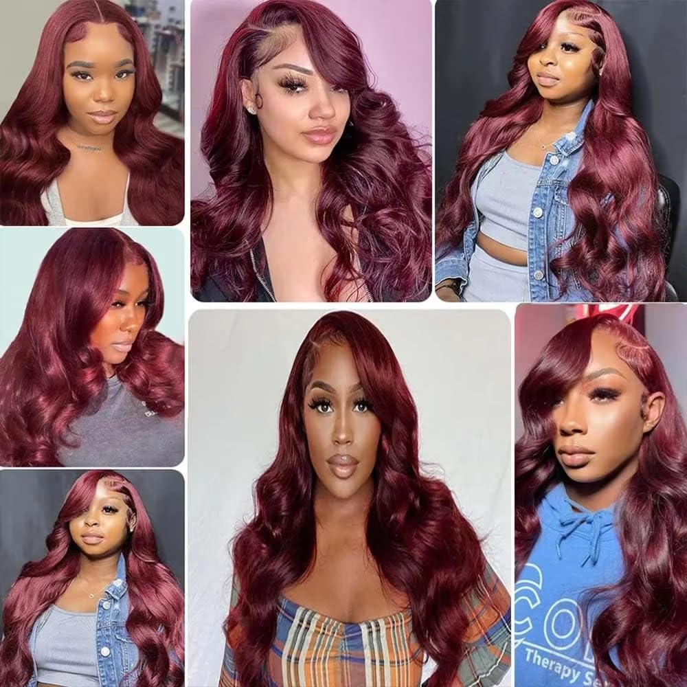 28 30 32 inch Burgundy Bundles Red Body Wave Bundles 99j Human Hair Bundle Dark Burgundy Human Hair Bundle 150g