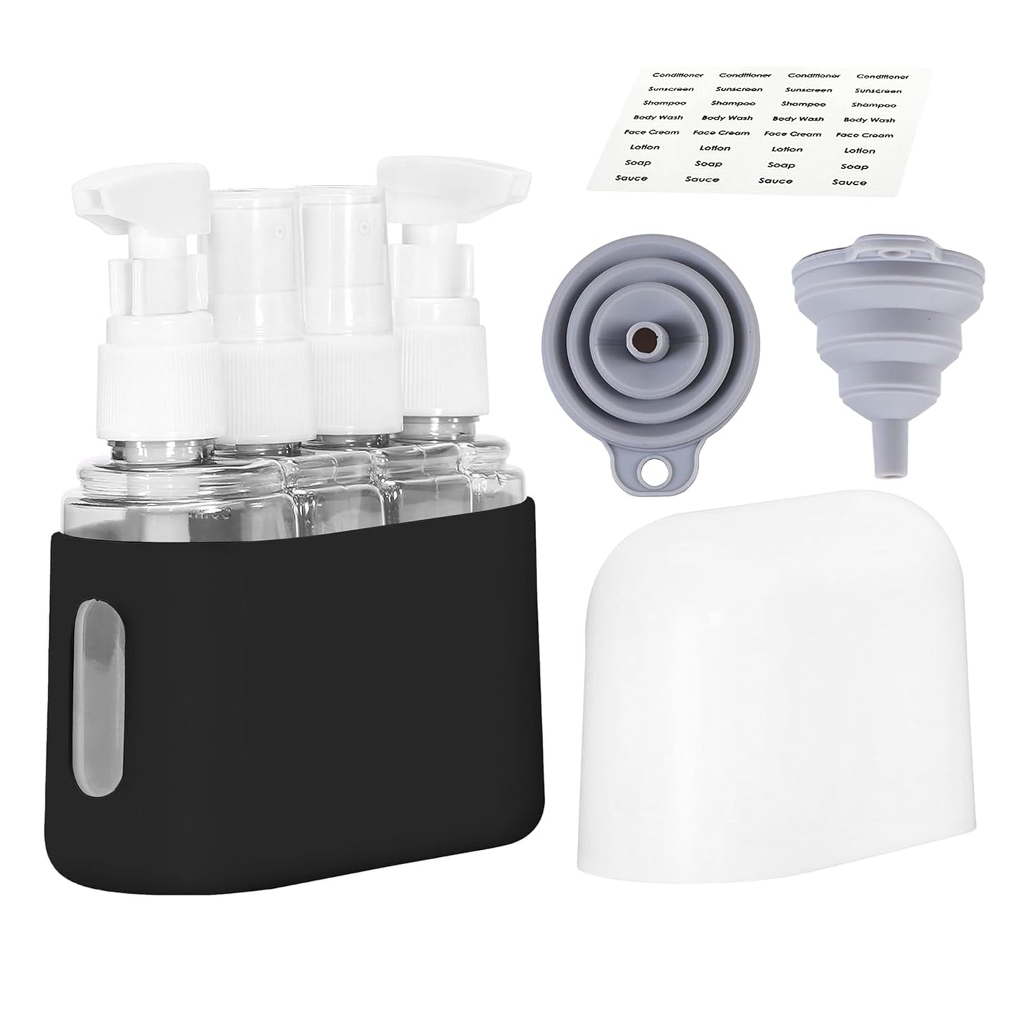 Travel Bottles - Leak Proof Toiletry Containers | TSA Approved Kits with Labels