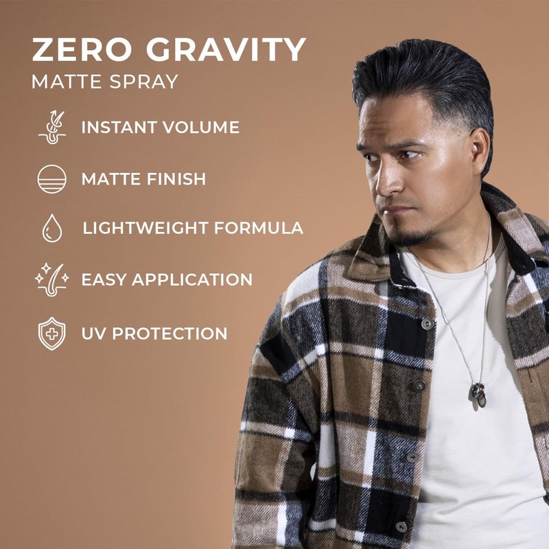 MANE TAME Zero-Gravity 7oz Matte Finish Spray - Adds Instant Fullness, Volume, Texture, and UV Protection for Thicker, Styled Hair