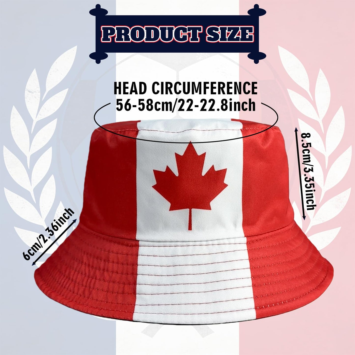 Bucket Hat with National Flag Hat Merchandise for Soccer Fans Gifts