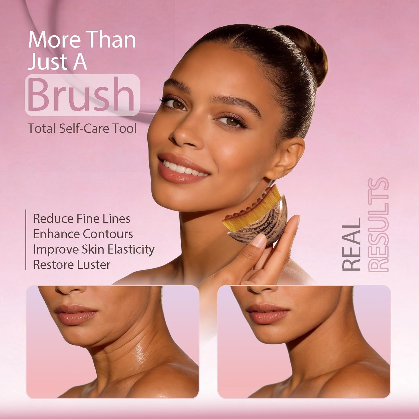 New Lymphatic Contour Face Brush,Dry Brush For Lymphatic Drainage,Soft Facial Tool For Sculpting，Anti-Puffiness, Detox & Lift, Improves Skin Glow,Cellulite For Neck, Jawline（1 Pcs）