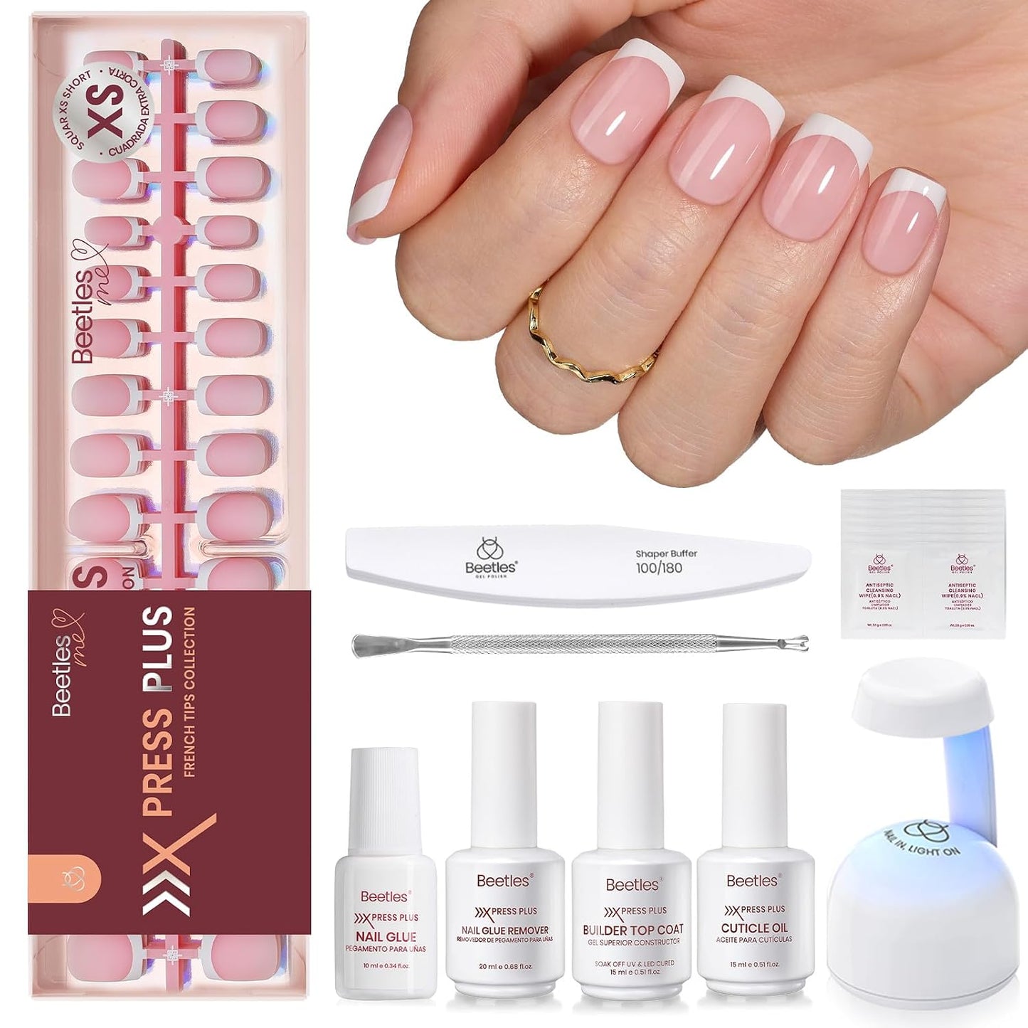 Beetles Press-On Nail Glue - Quick-Drying 10ml Brush-On Adhesive for Acrylic & Fake Nails | Long-Lasting Summer Manicure