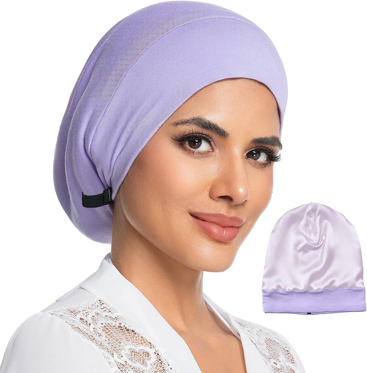 Mulberry Silk Lined Bonnet for Women - Adjustable Anti-Frizz Hair Wrap | Perfect for Braids & Natural Hair