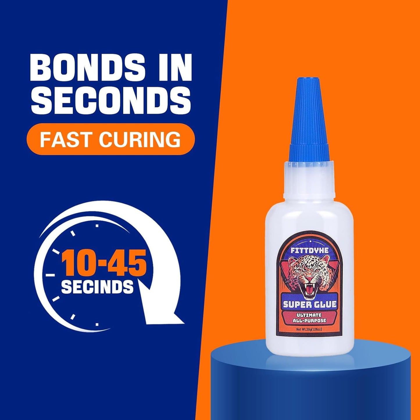 Clear Super Glue - Strong Fast Drying Waterproof Adhesive for Plastic, Metal, Wood | 30g (1.06 oz) DIY Craft & Repair