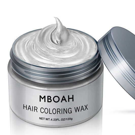 White Temporary Hair Color Wax - Washable Instant Color Hair Dye for Men Women & Kids - All-Day Hold Disposable Hair Styling Clays for Daily, Cosplay, Party, Masquerade, Halloween.etc - 120g
