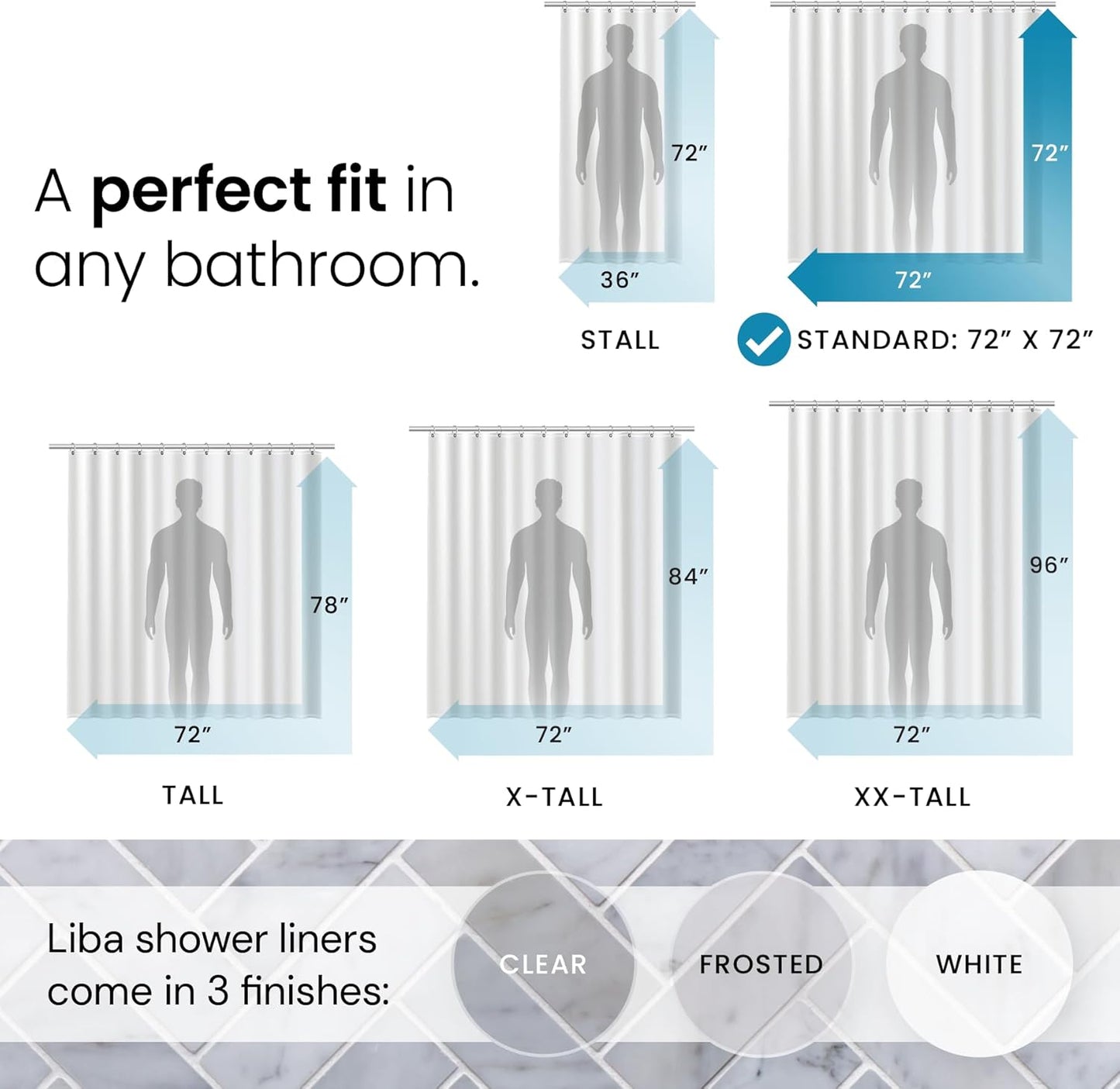 Waterproof Plastic Shower Curtain - Premium Non-Toxic PEVA with Rust-Proof Grommets | Clear 72x72