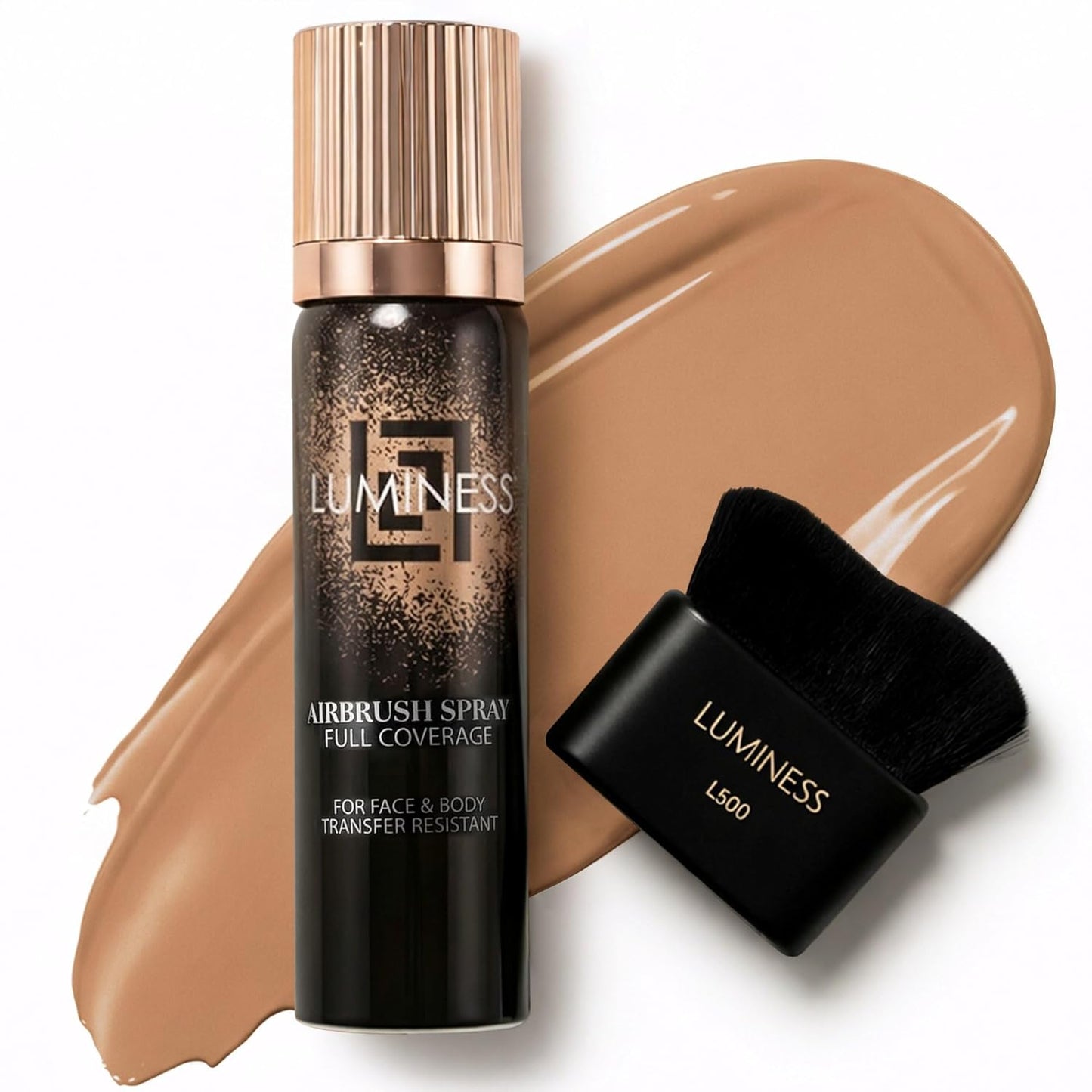LUMINESS Airbrush Body Coverage Perfector - Waterproof Tattoo Cover Up Makeup | Full Coverage Foundation, 18-Hour Wear