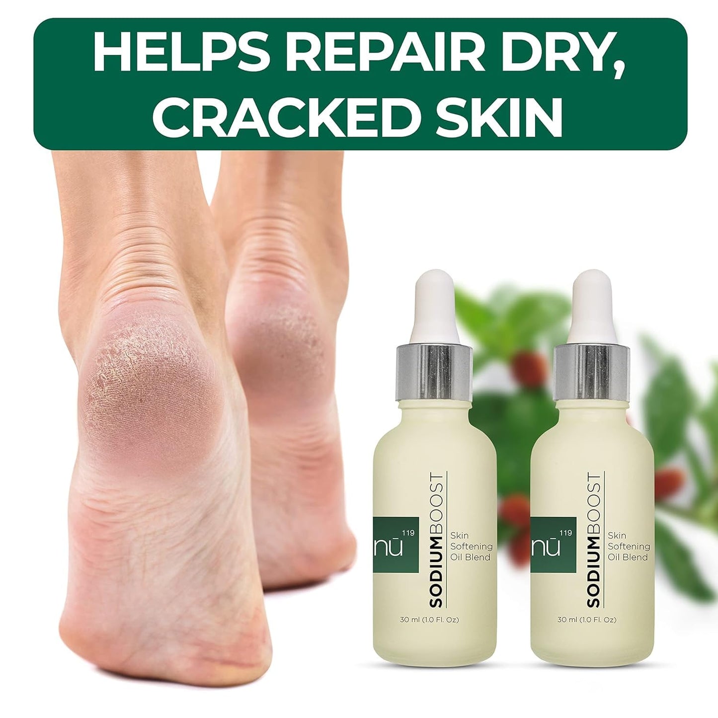 nu119 How to Get Soft Feet | Foot Care Kit Includes 120ml Instant Foot Peel Spray for Calluses Removal, Softening Balm & File | Professional Products to Make Your Feet Soft