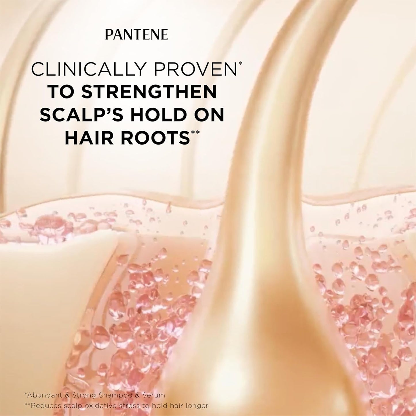 Pantene Abundant & Strong Hair Care Set | Shampoo, Conditioner & Serum for Thinning Hair - B5 Complex & Niacinamide, 3-Piece Regimen