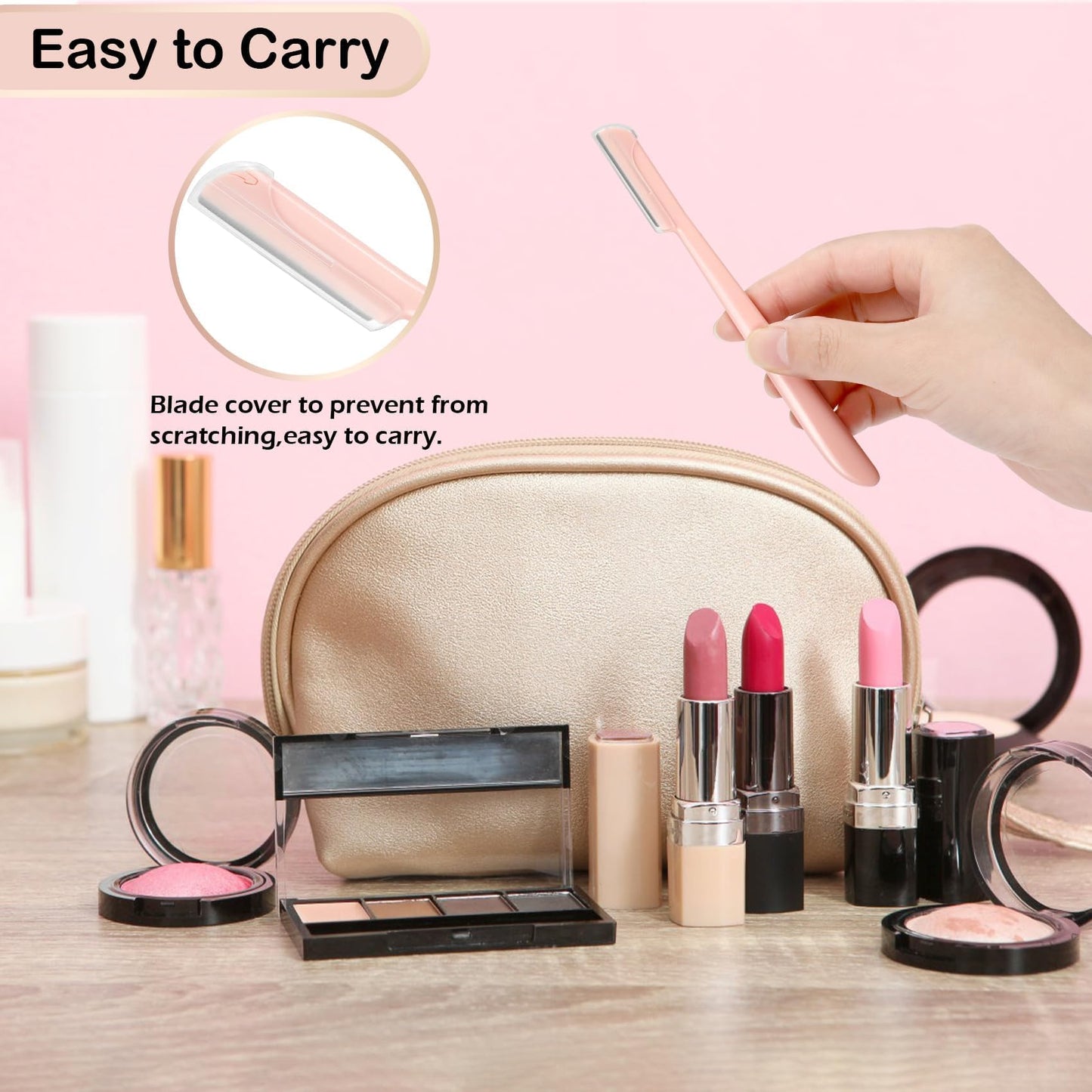 Revahope 12 Pieces Eyebrow Razor, Dermaplane Razor with Blade Cover Face Razors for Women, Dermaplaning Tool for Face Peach Fuzz Face Shaver for Women and Men, Safe and Newbie Friendly