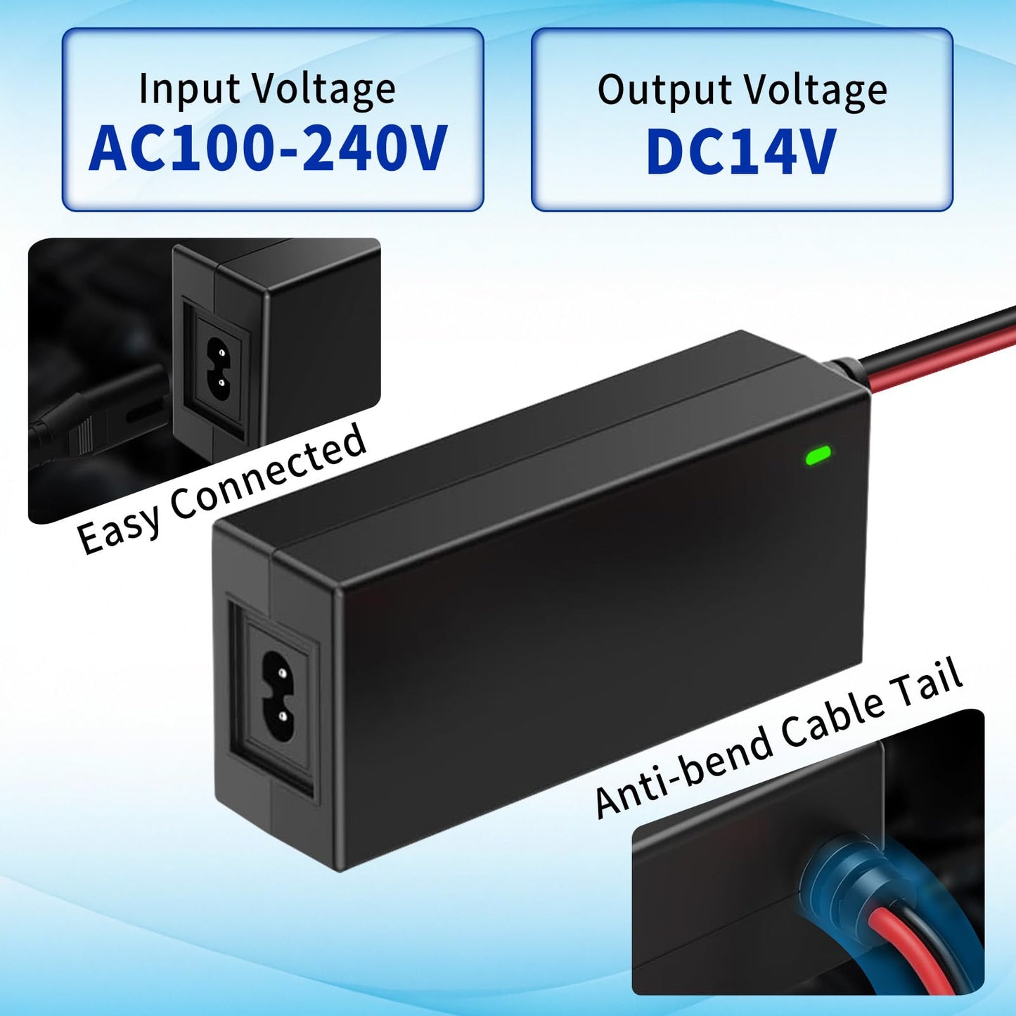 56W 14V Charger Kit for NOCO Jump Starter Adapter Compatible with NOCO GB70 GB150 GB250+ GB251+ GB500 GB500+ Genius Boost Ultra Safe Lithium Jump Starter Battery Power Supply Cord