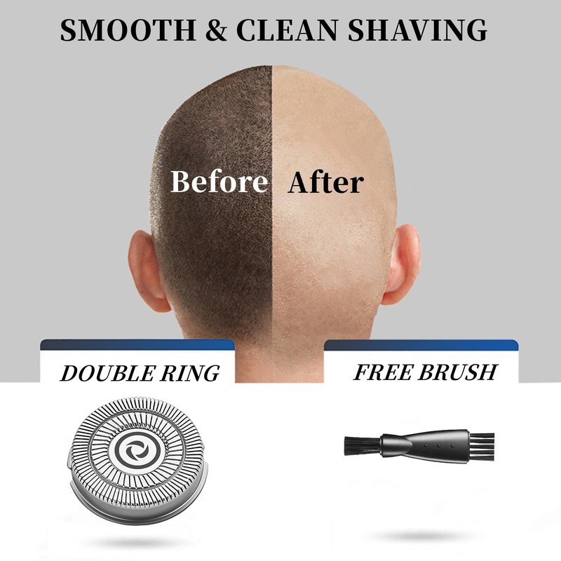 Head Shaver Replacemet Blades for Pitbull Shaver Replacement Blade Compatible with Skull Shaver Pitbull Gold PRO,Pitbull Platinum PRO/Silver PRO,Diamond PRO Shaver,8 Packs.