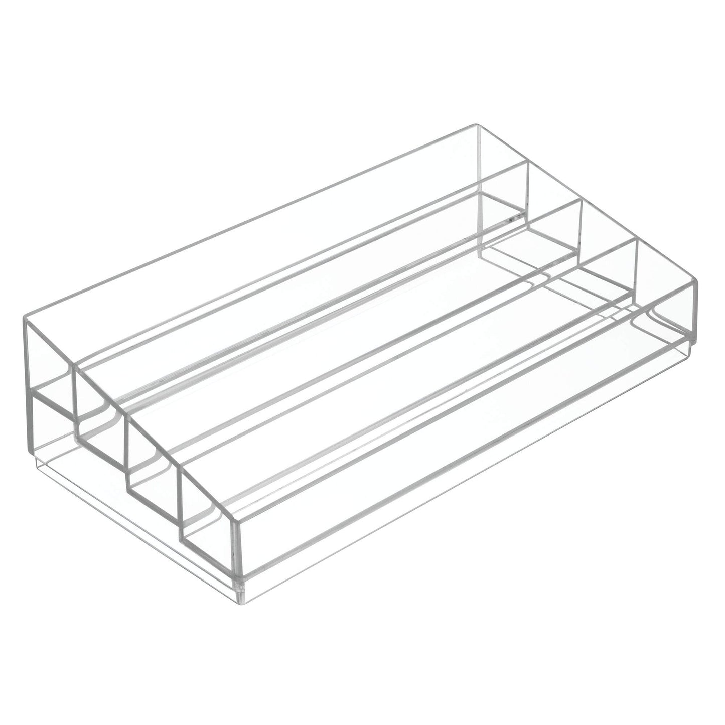 iDesign Tiered Cosmetics & Nail Polish Organizer, The Clarity Collection – 12.75 IN X 6.5IN X 3.75 IN, Clear