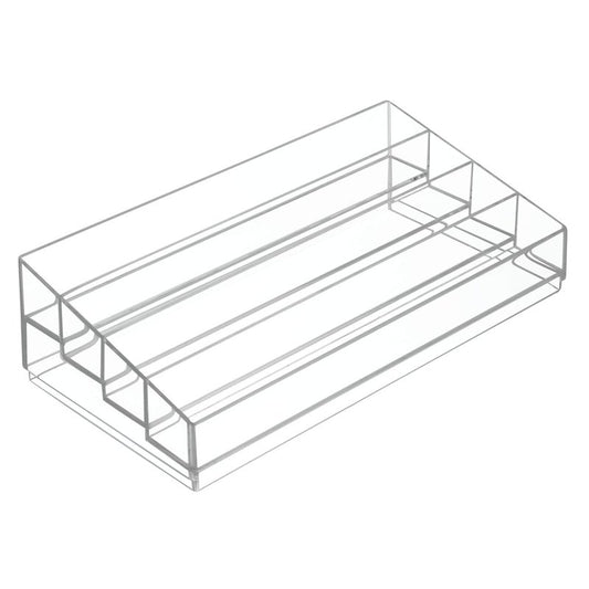 iDesign Tiered Cosmetics & Nail Polish Organizer, The Clarity Collection – 12.75 IN X 6.5IN X 3.75 IN, Clear
