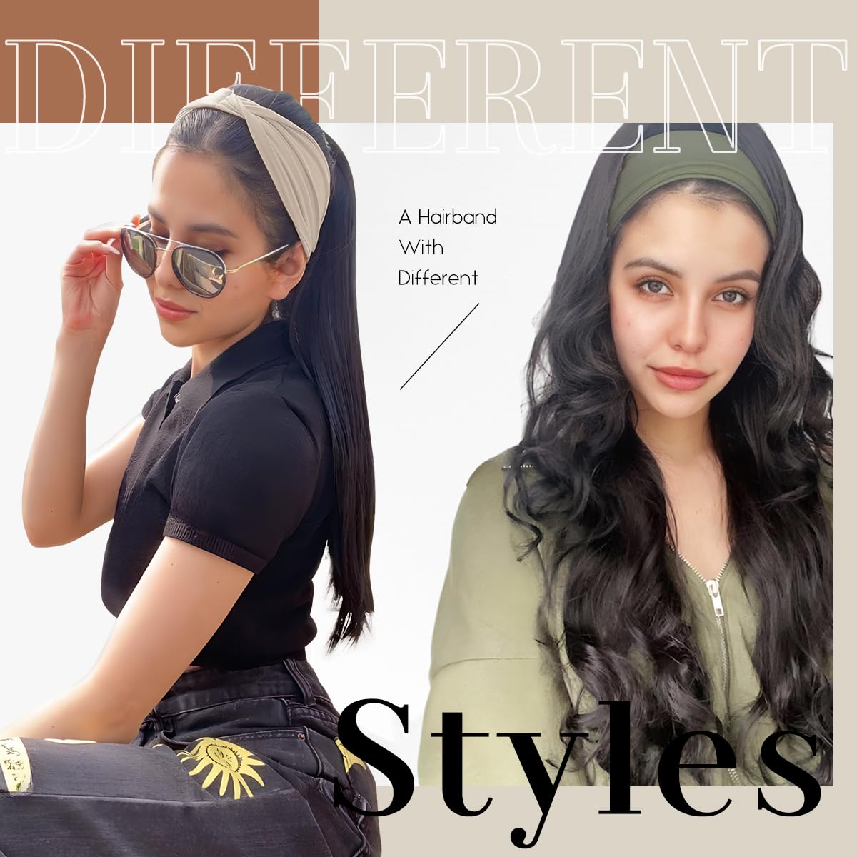 Wide Non-Slip Headbands for Women - 12 PCS Fabric Hair Accessories | Stylish & Comfortable