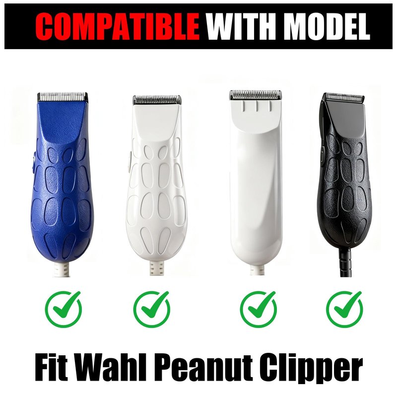 2 Pack Professional Peanut Clipper/Trimmer Snap On Replacement Blades #2068-300 - Compatible with Wahl Peanut Hair Clipper/Trimmer, Black
