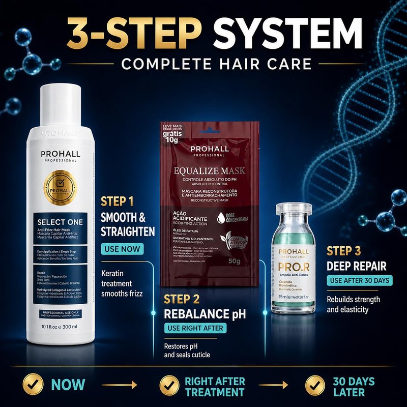 Brazilian Keratin Treatment - Formaldehyde-Free Blowout Complex | 10.1oz Queratina Brasileña for Smooth Hair