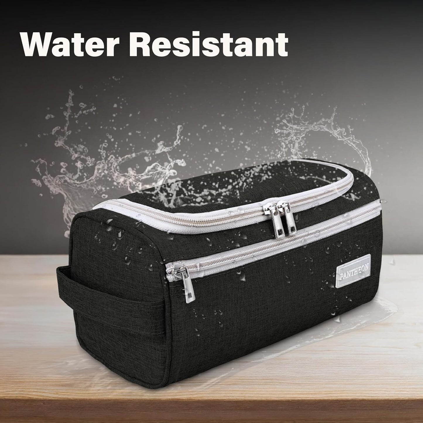 emissary Hanging Travel Toiletry Bag for Men, Dopp Kit - Black