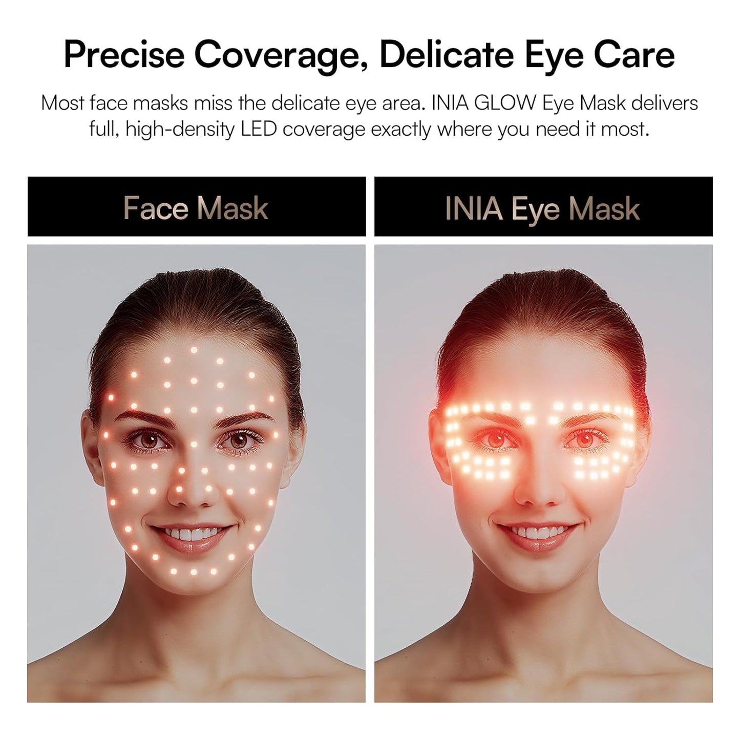 Red Light Therapy Eye Mask - Under Eye Treatment for Dark Circles, Wrinkles & Crow's Feet | Rejuvenating Skincare Device
