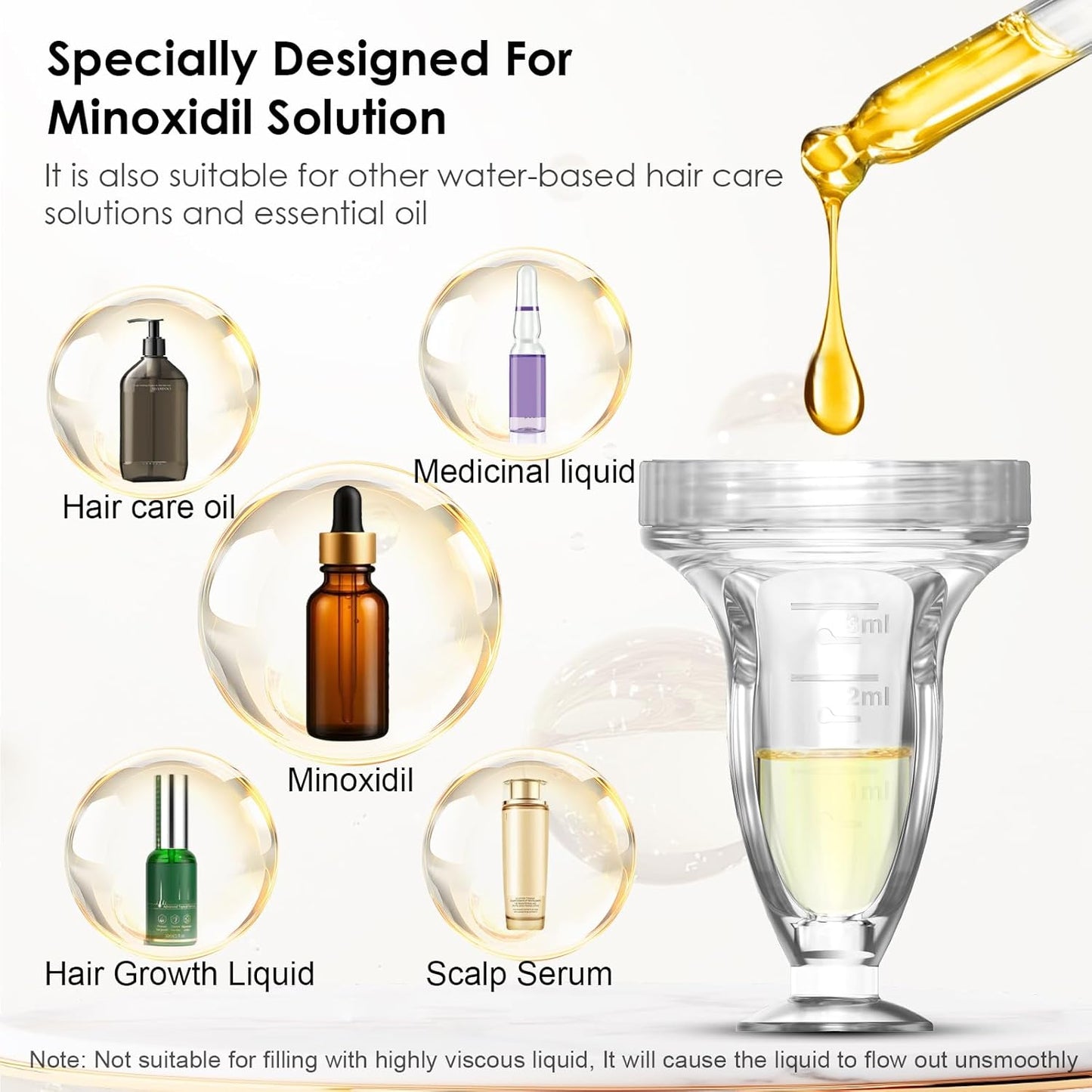 Minoxidil Applicator & Scalp Massager for Hair Growth - Precision Delivery & Deep Absorption | 3ML