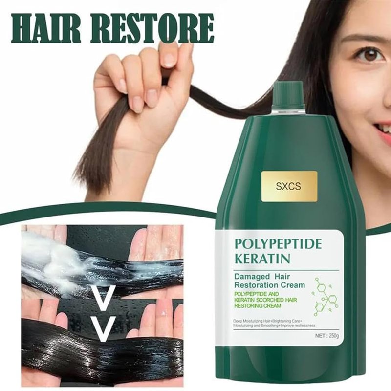 Polypeptide Keratin Hair Mask - Deep Conditioning Treatment for Damaged Hair | Hydrating & Repairing (1 PC)