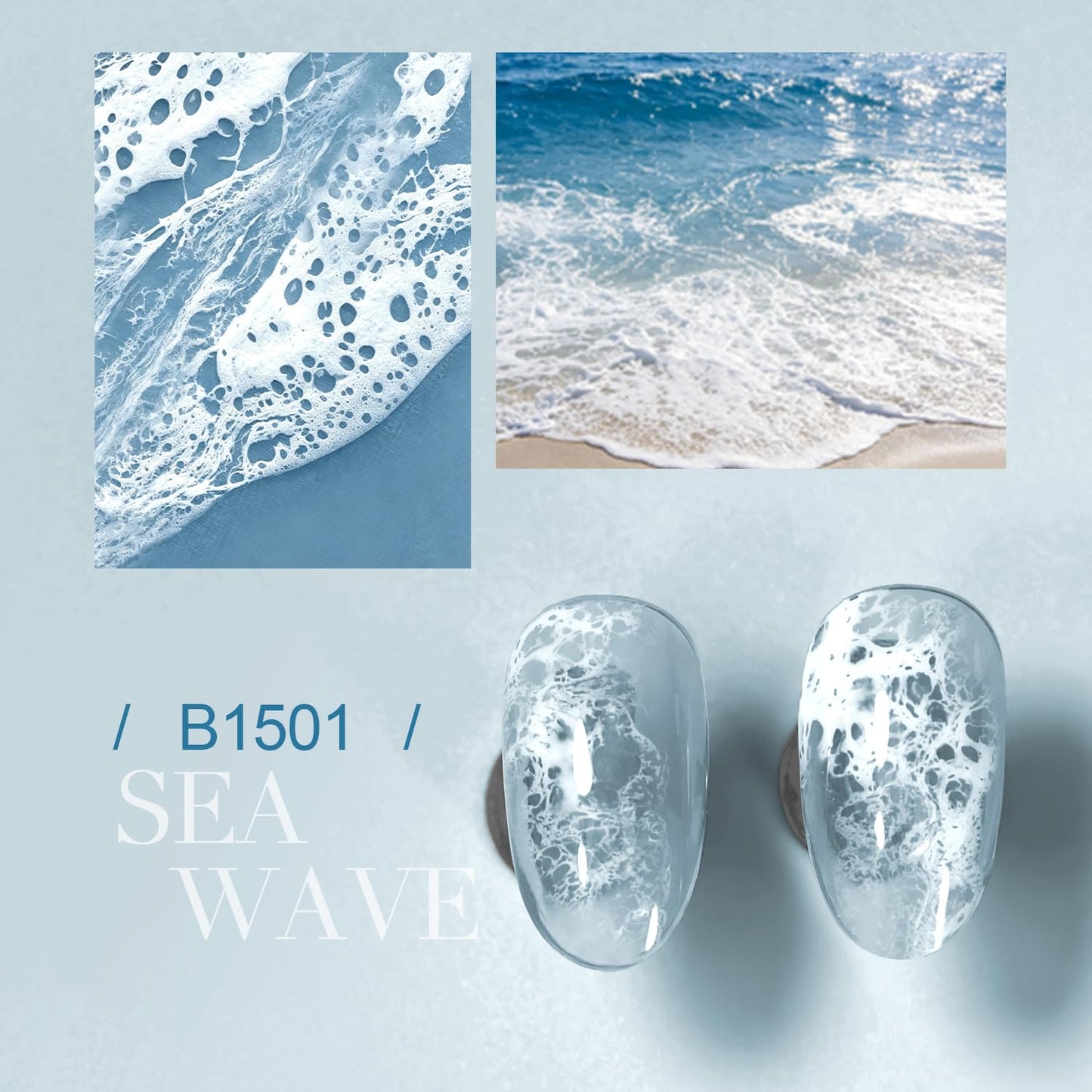 Ocean Wave Blooming Gel Nail Polish - 16.5ml Wave White Liquid for Stunning Nail Art | High Fluidity Texture