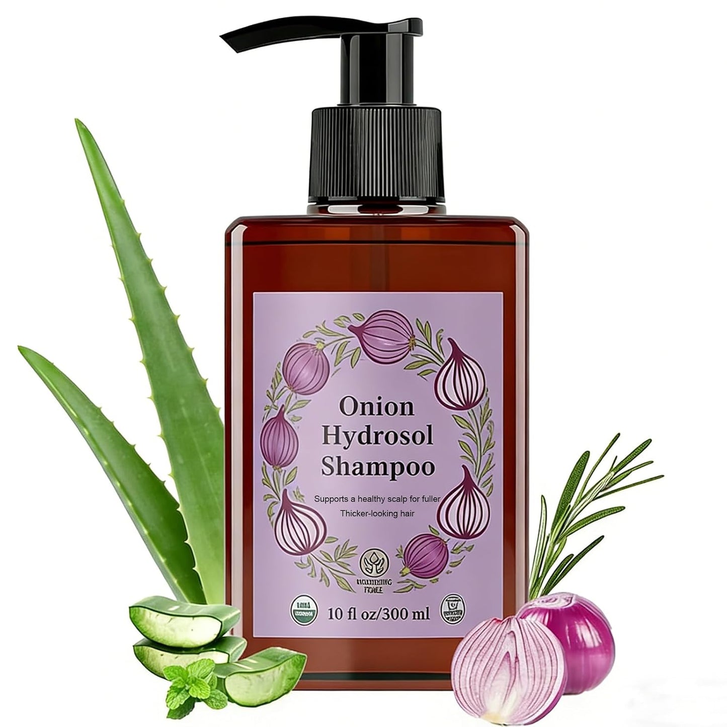 Onion Hydrosol Conditioner for Hair Growth - Rosemary & Biotin for Stronger, Fuller Hair | 1 Bottle