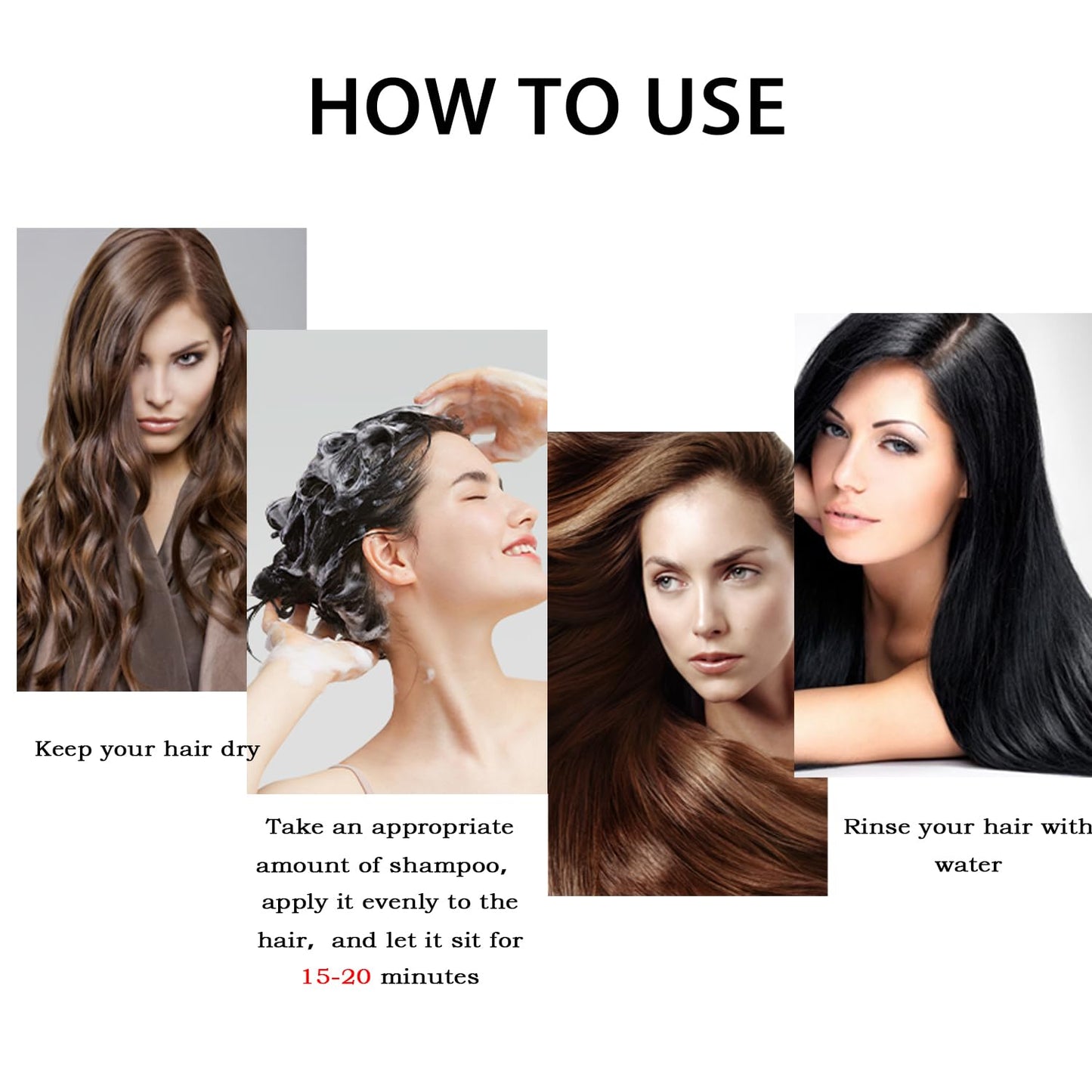 Bupposes Natural brown Hair Color Shampoo for Dark, Hair Dye Instant 3 in 1, Instant Dye Shampoo for Men & Women, 1pcs Dark Brown. ﻿