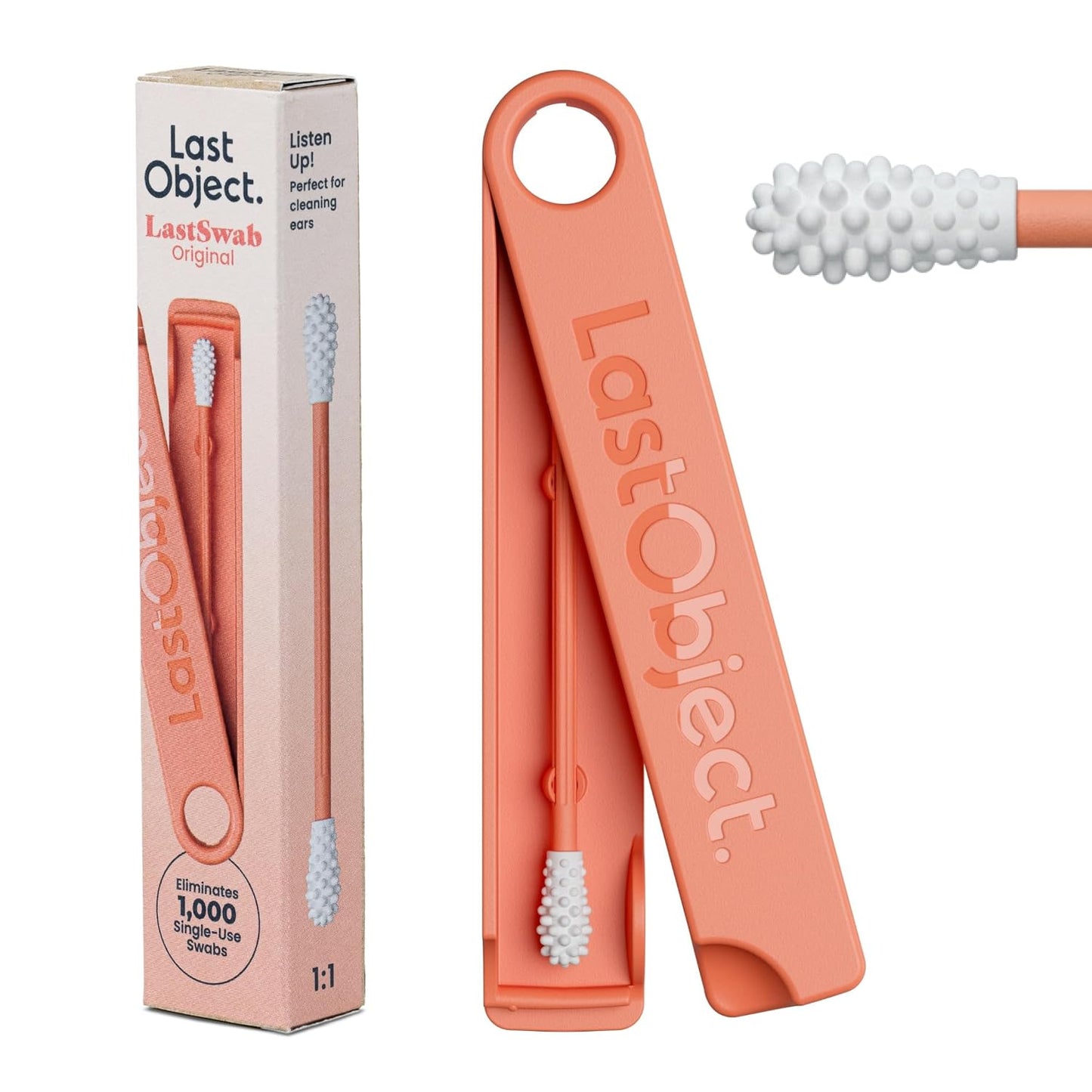 Reusable Q-Tips for Makeup - Precision Silicone Cotton Swabs for Eyeliner & Mascara | Eco-Friendly, Washable, Travel Case - Red