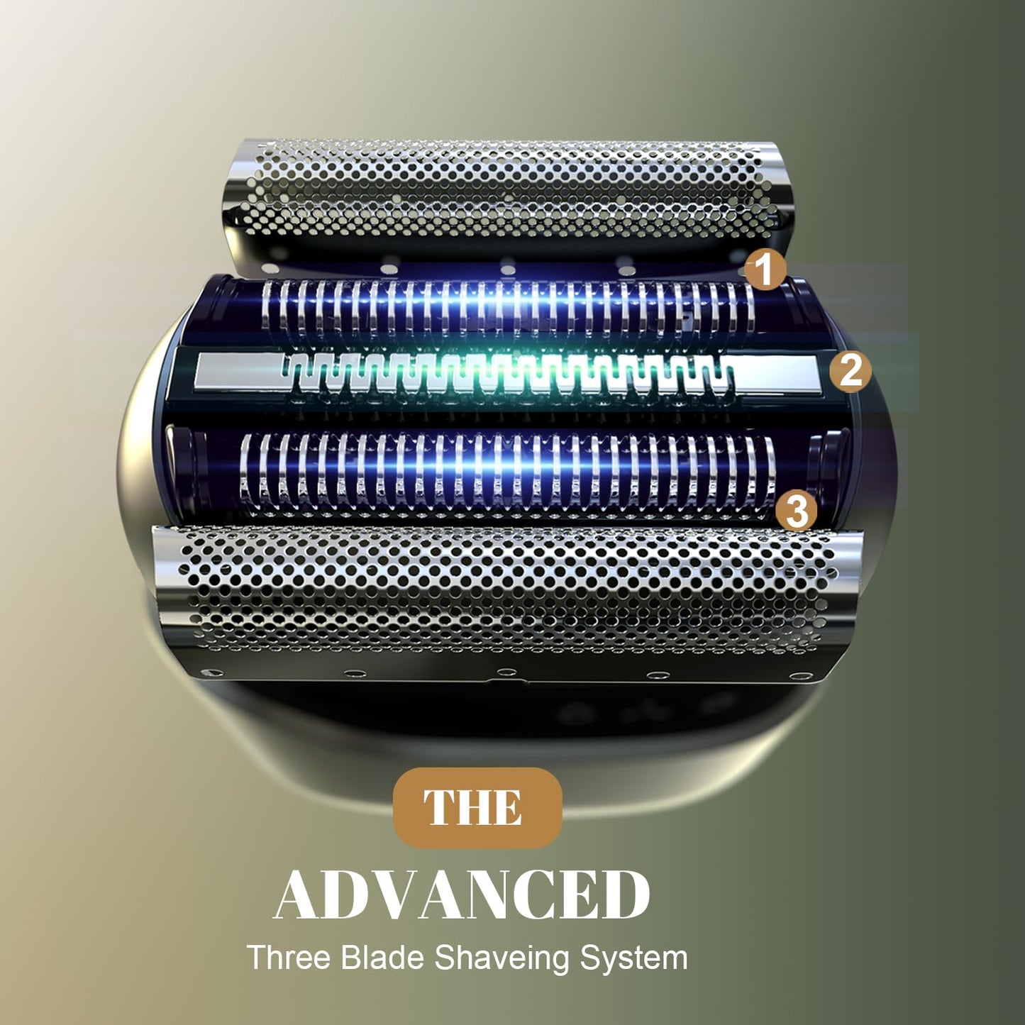 Tulzim Electric Foil Shaver for Men: Cordless Electric Razor for Face & Beard - 𝟑 𝐅𝐥𝐨𝐚𝐭𝐢𝐧𝐠 𝐁𝐥𝐚𝐝𝐞𝐬, 100-Min Runtime, USB-C Fast Charge, IPX7 𝐖𝐚𝐭𝐞𝐫𝐩𝐫𝐨𝐨𝐟 for Travel,Carbon Black