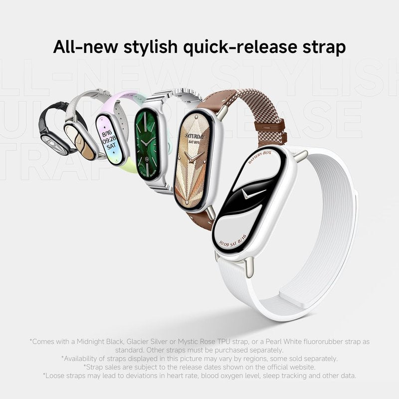 XIAOMI Mi Smart Band 10 (2025) Global Version - 1.72" AMOLED Display | 21 Days Battery Life | Touchscreen, Multi-Sport Tracker, Activity Tracker, Heart Rate Monitor | BT5.4 - (Glacier Silver)
