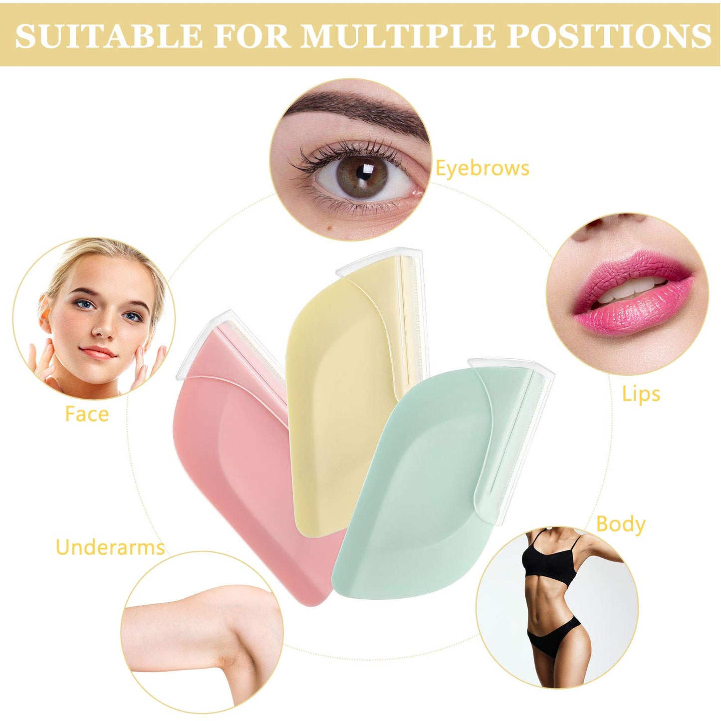Patelai 21 Pcs Eyebrow Razors for Women Dermaplaning Tool Razor Eyebrow Blades Facial Razors for Men Trimmer Microblade Leaf Shaped Facial Shaper Shaver for Face Upper Lip Hair travel
