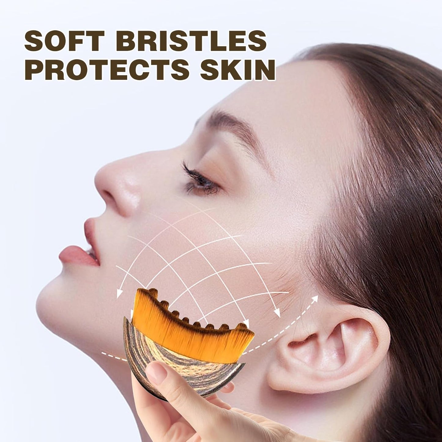 Lymphatic Drainage Massager - Contour Face Brush for Double Chin Reduction | 1 Piece
