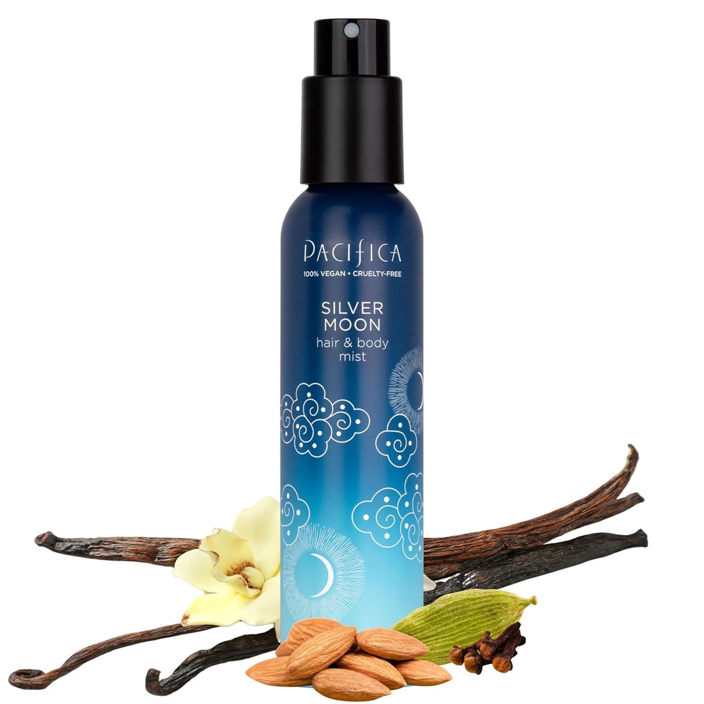 Pacifica Hair Perfume & Body Fragrance Mist - Blue Moon Lavender & Currant | Alcohol-Free, Vegan, 6.5 oz