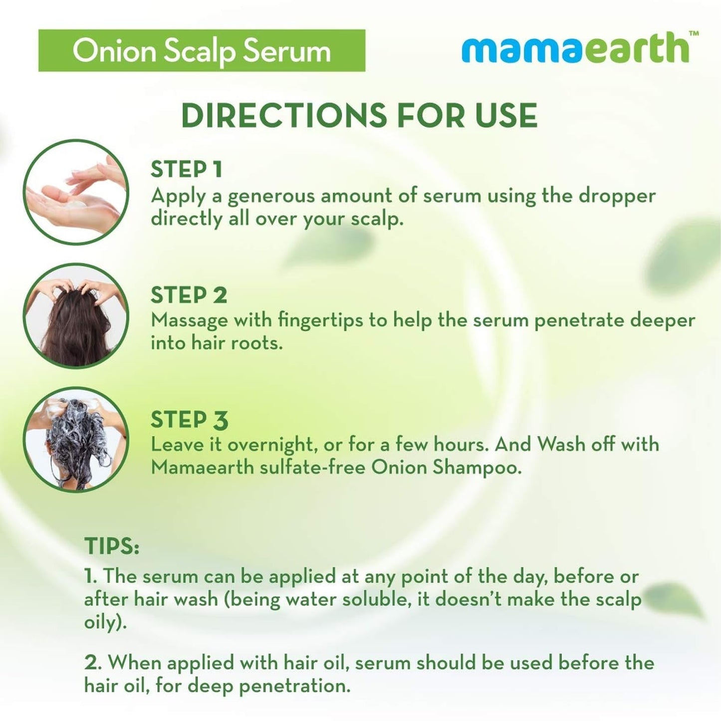Mamaearth Onion Scalp Serum with Niacinamide | Hydrating Formula to Enhance Hair Growth & Thickness | Hair Fall & Breakage Control Solution | 1.69 Fl Oz (50ml)