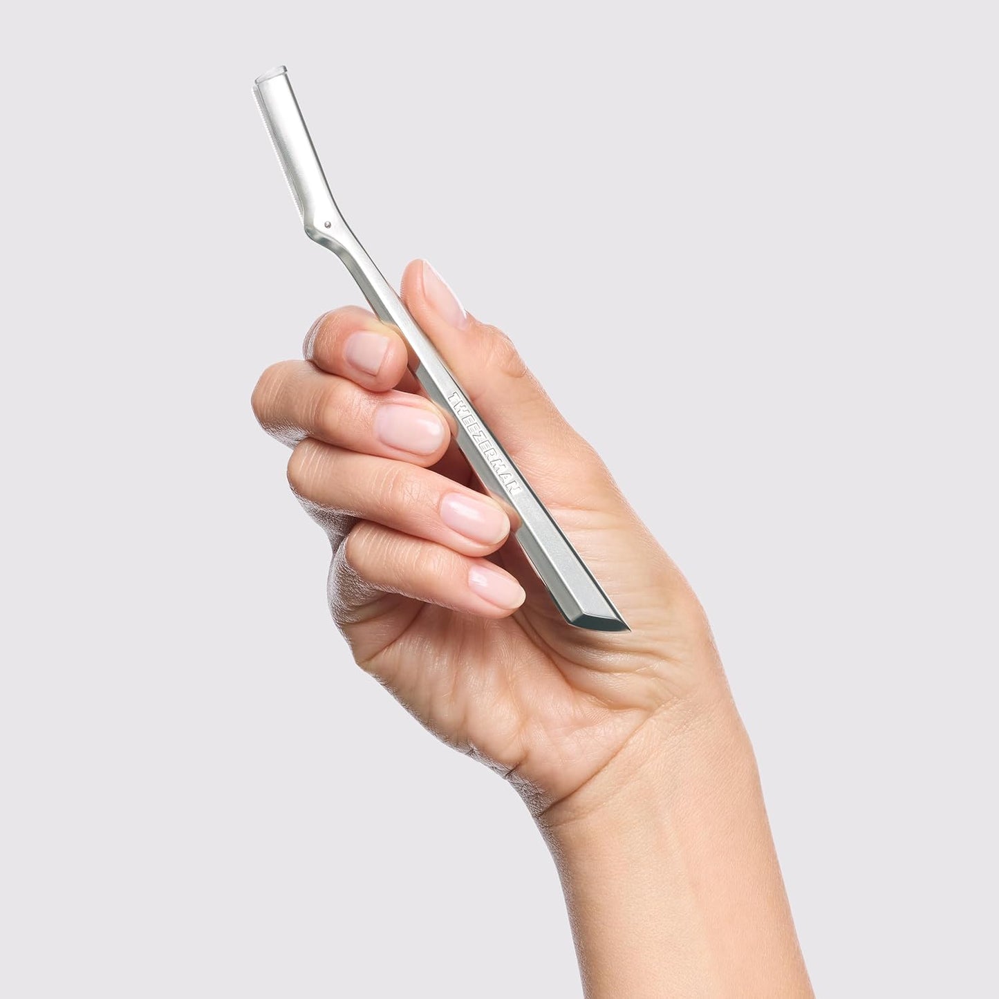 Tweezerman Stainless Steel Facial Razor - Precision Shaving Tool with 7 Replacement Blades