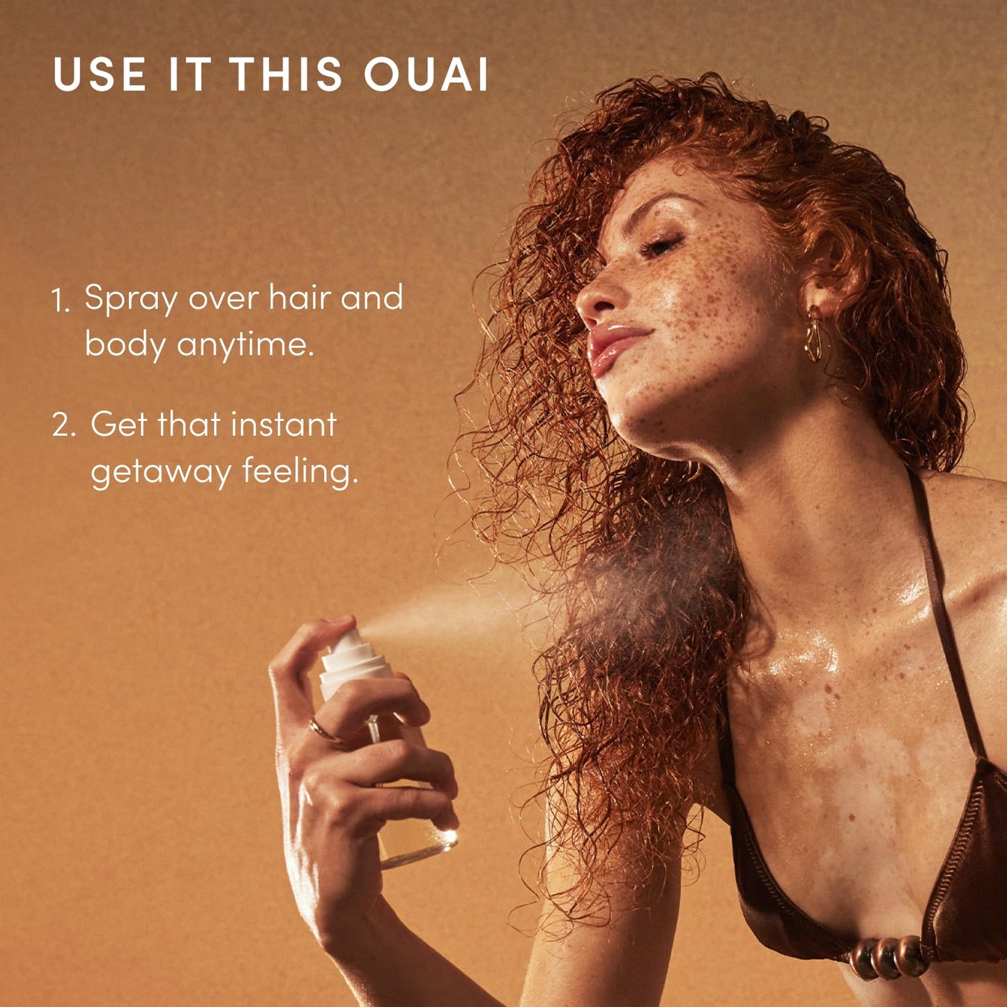 OUAI St. Barts Hair and Body Mist - Tropical-Scented Hair Perfume and Body Spray - Notes of Dragonfruit, Orange Blossom, Tuberose & Musk (3.3 Fl Oz)