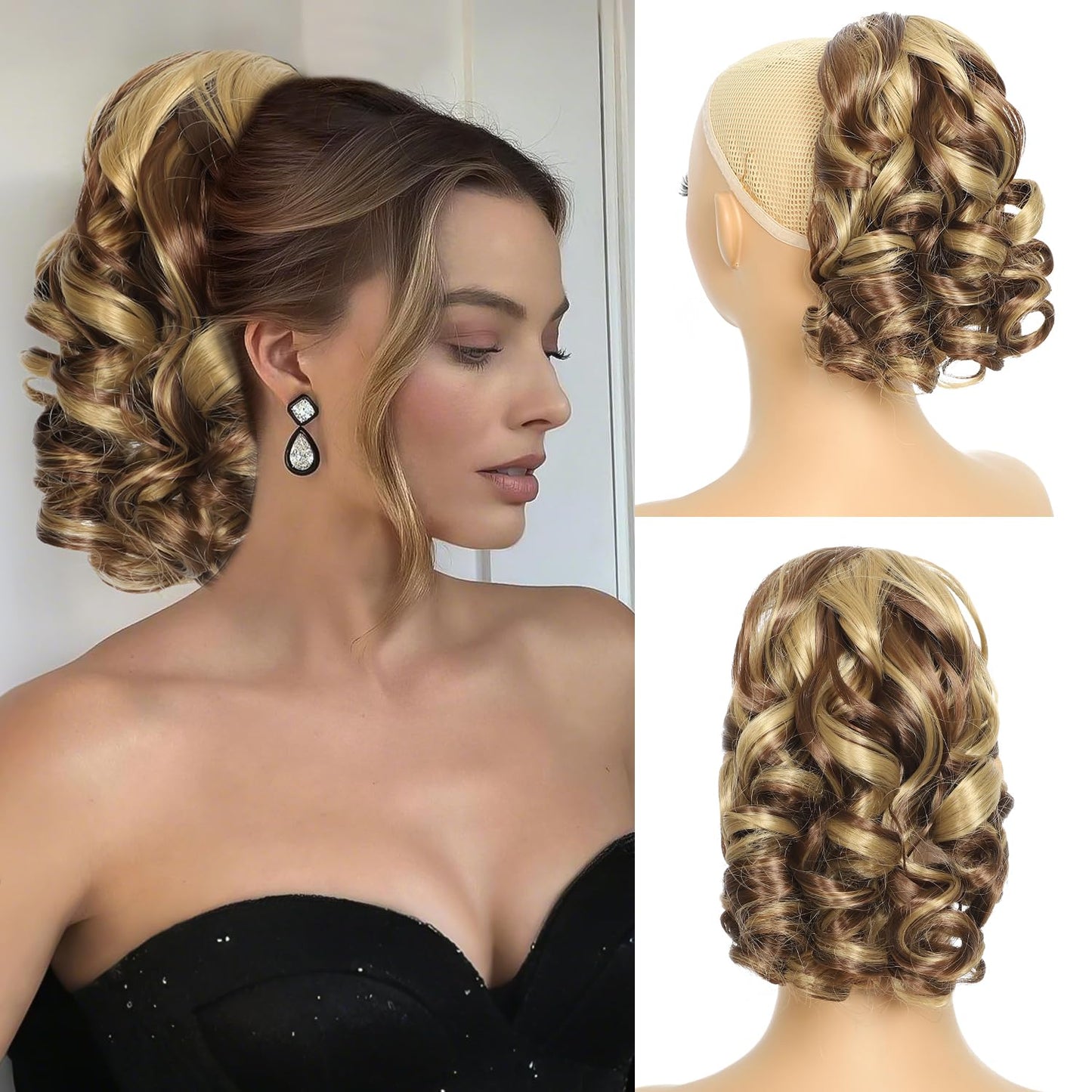 Curly Ponytail Extension - 10 Inch Drawstring Gray Synthetic Hairpiece for Women | Perfect for Daily Wear & Parties